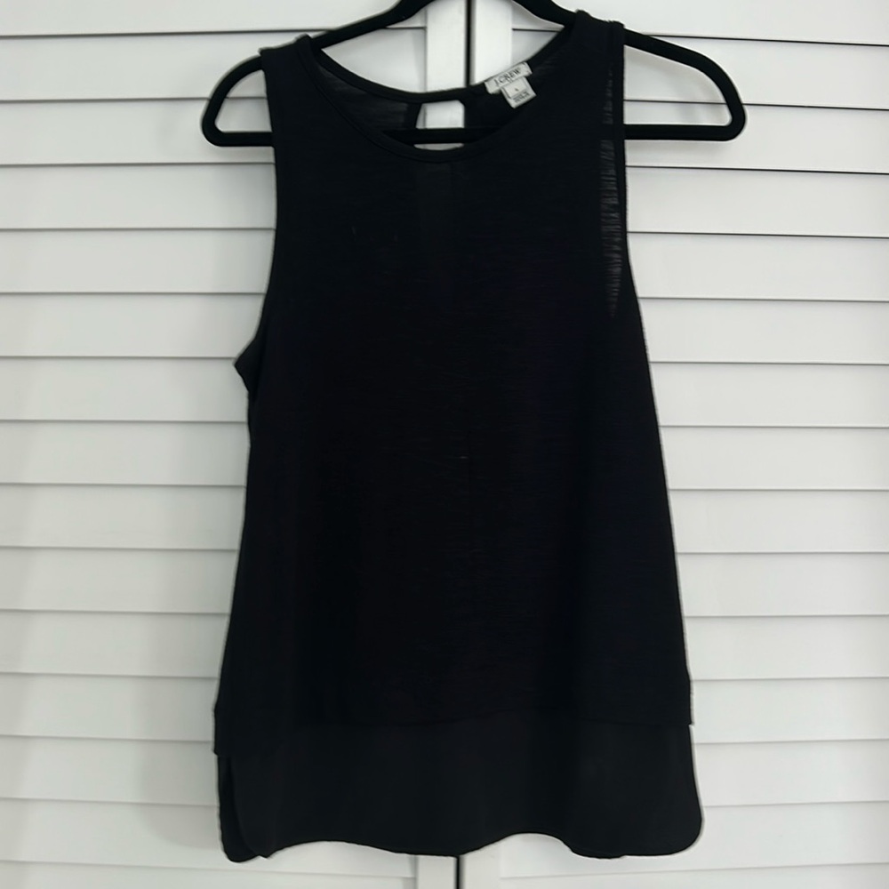 J.Crew Black Sleeveless Top with Black Trim